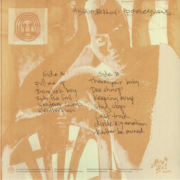 Hussain Bokhari – Possessions (LP, Mood Hut, 2025) back cover
