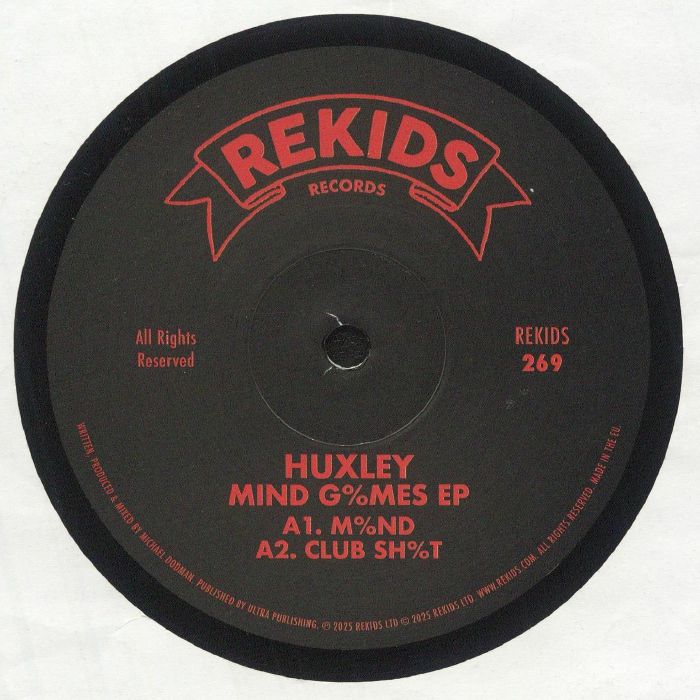 Huxley – Mind G%mes EP (12", REKIDS, 2025) front cover