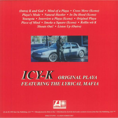 Icy-K The Lyrical Mafia – Original Playa (LP, Hole In One, 2022) Back Cover