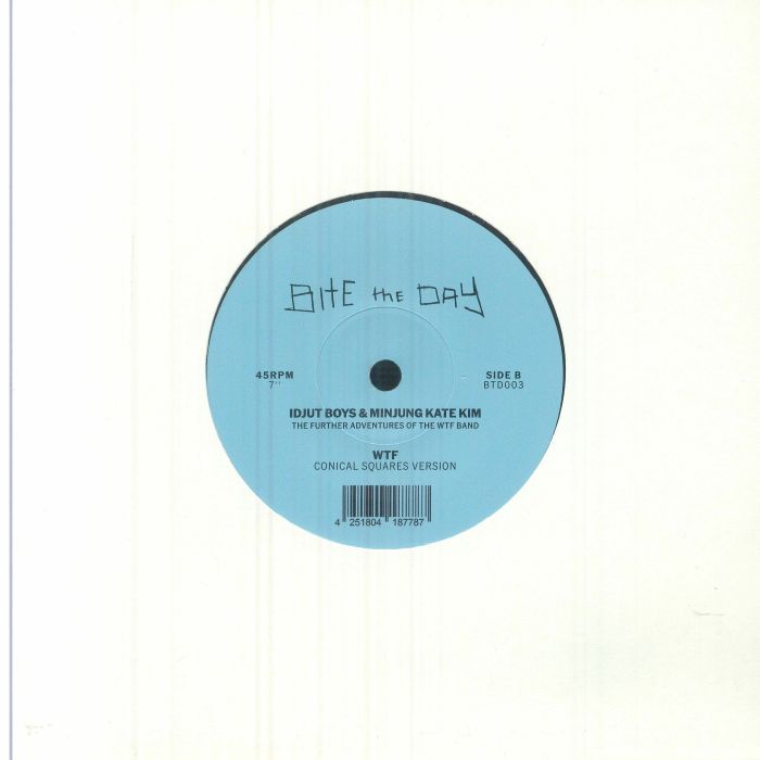 Idjut Boys Minjung Kate Kim – The Further Adventures Of The WTF Band (7", Bite The Day, 2025) Back Cover