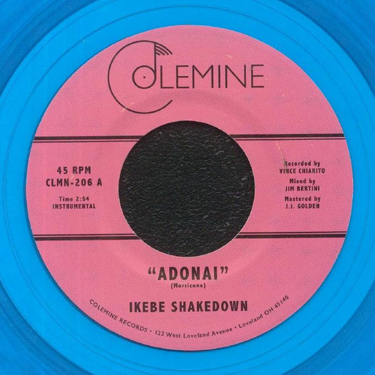 Ikebe Shakedown – Adonai (7", Blue clear, Colemine Records, 2022) Front Cover