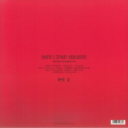 Indira Paganotto – Arte Como Amante (12", [PIAS] Électronique, 2026) Back Cover