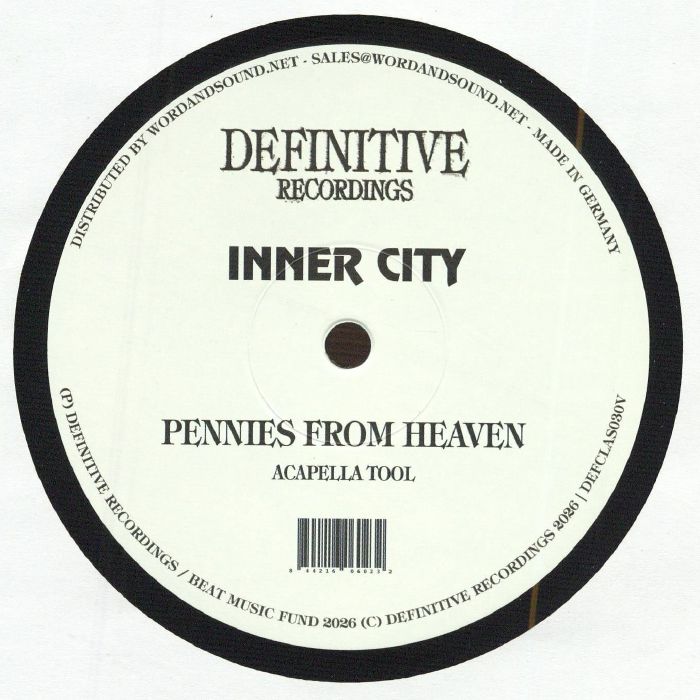 Inner City – Pennies From Heaven (12", Definitive Recordings, 2026) Front Cover