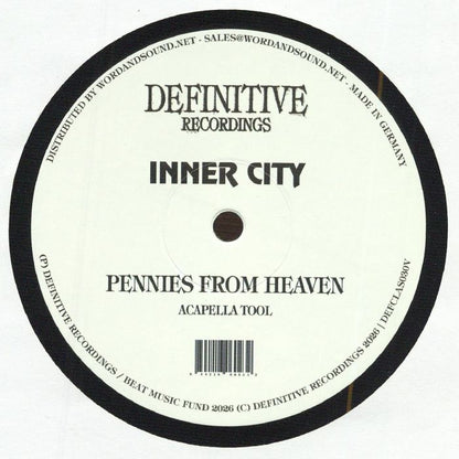 Inner City – Pennies From Heaven (12", Definitive Recordings, 2026) Front Cover