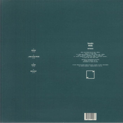 Inrain – Rise (12", Music From Memory, 2026) Back Cover