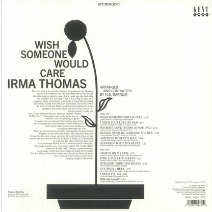 Irma Thomas – Wish Someone Would Care (LP, Kent Soul, 2025) Back Cover