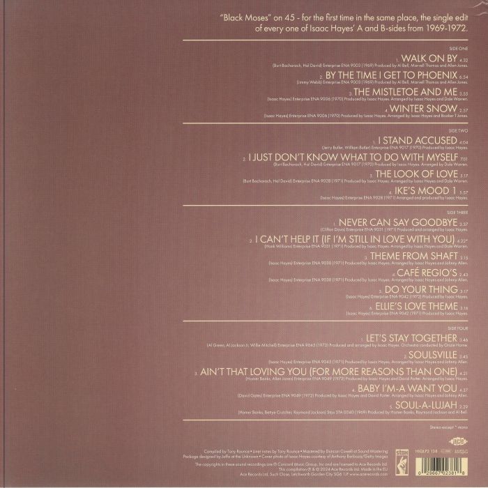 Isaac Hayes – Hot Buttered Singles 1969-1972 (2xLP, Stax, 2024) Back Cover