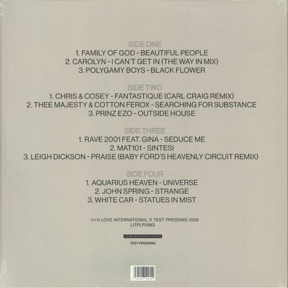 Ivan Smagghe – The Sound Of Love International #008 (2xLP, Transparent Green, Love International Recordings, 2026) Back Cover