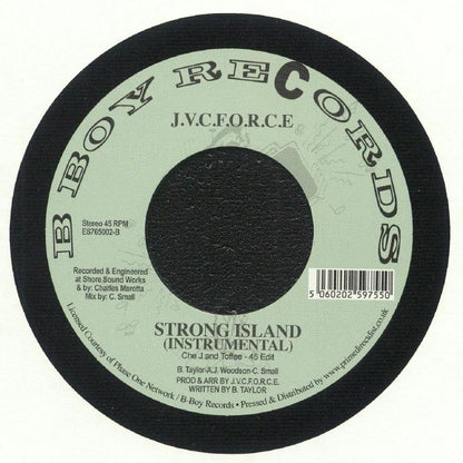 J.V.C. F.O.R.C.E. – Strong Island (7", B-Boy Records, 2024) Back Cover