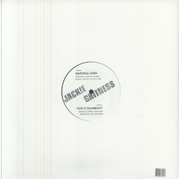 Jackie Gritness – Natural High (12", CQQL Records, 2026) Back Cover
