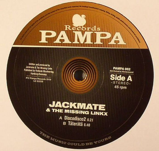 Jackmate & The Missing Linkx – Discodisco2 / Täterätä (12", Pampa Records, 2010) Front Cover