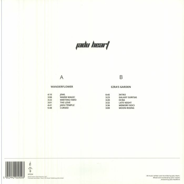 Jadu Heart – Wanderflower / Ezra's Garden (LP, Double EP, Anchor Point Records, 2017) Back Cover