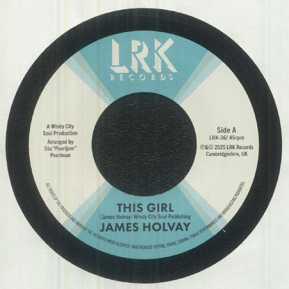 James Holvay – This Girl (7", LRK Records, 2026) Front Cover