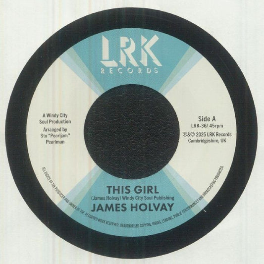 James Holvay – This Girl (7", LRK Records, 2026) Front Cover