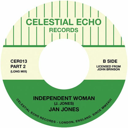 Jan Jones – Independent Woman (7", Celestial Echo, 2026) Back Cover