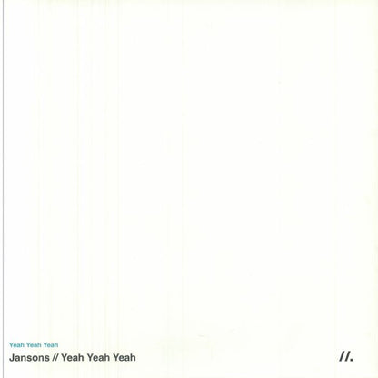 Jansons – Yeah Yeah Yeah (12", Homegrown, 2025) Back Cover
