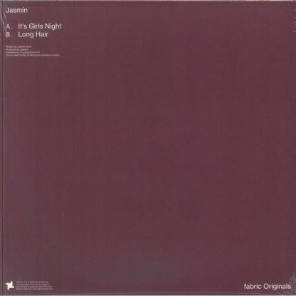Jasmin – It's Girls Night (12", Fabric Originals, 2026) Back Cover