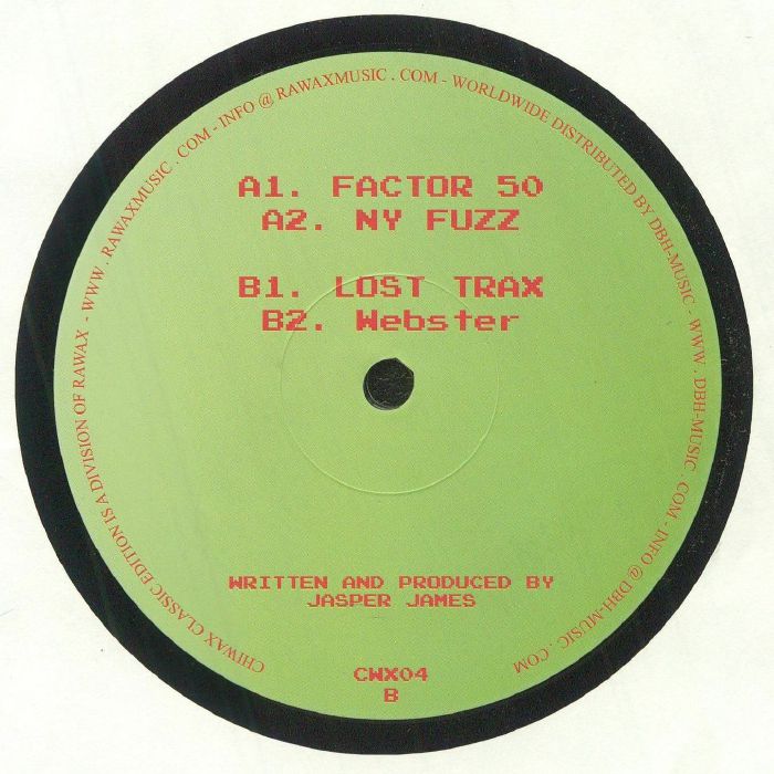 Jasper James – NY Fuzz (12", Chiwax, 2024) Back Cover