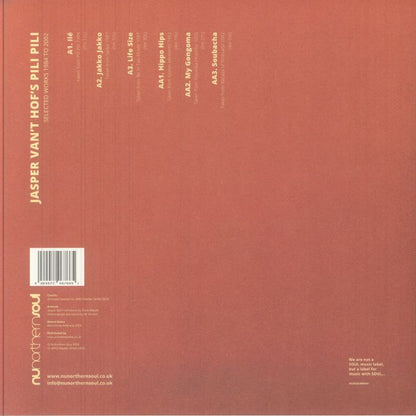 Jasper Van’t Hof’s Pili Pili – Selected Works 1984 To 2002 (LP, NuNorthernSoul, 2025) Back Cover