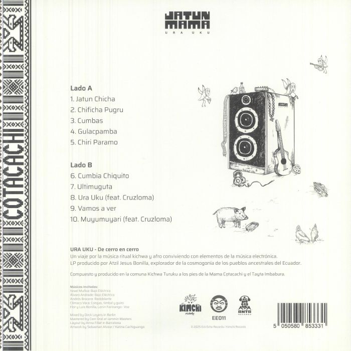 Jatun Mama – Ura Uku (LP, ANTA Records, 2025) Back Cover