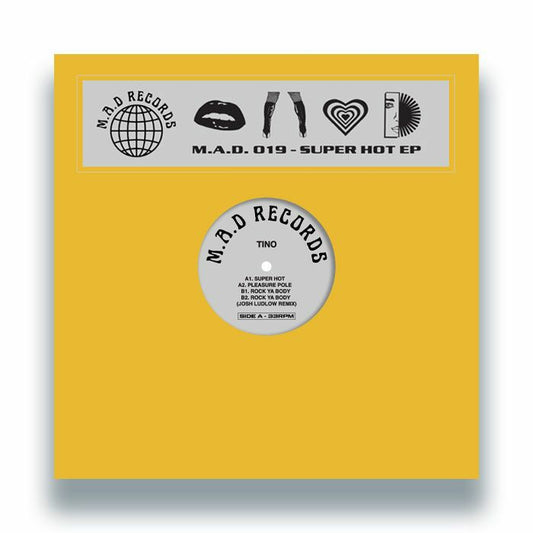 Tino – Super Hot EP (12", M.A.D, 2026) Front Cover