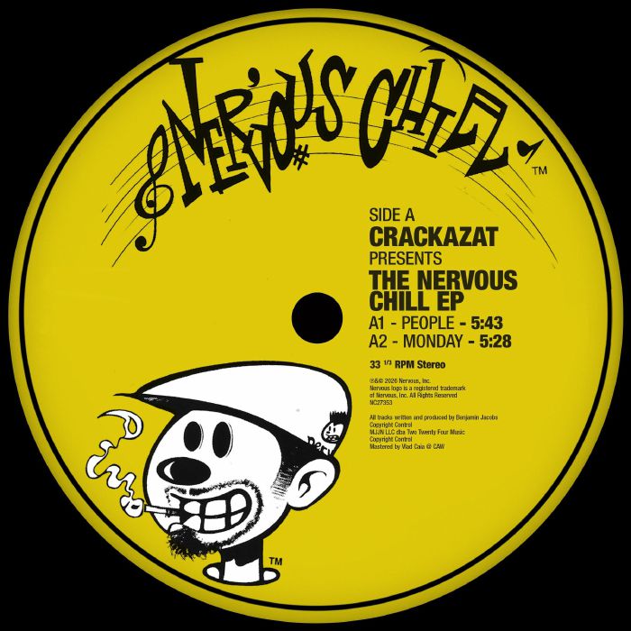 Crackazat – The Nervous Chill EP (12", Nervous Chill, 2026) Front Cover
