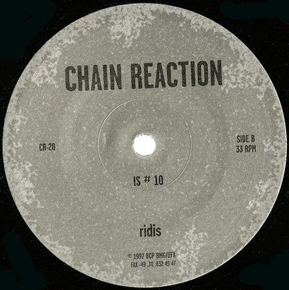Ridis – Triangle / Foto / Is # 10 (12", Chain Reaction, 1997) Back Cover