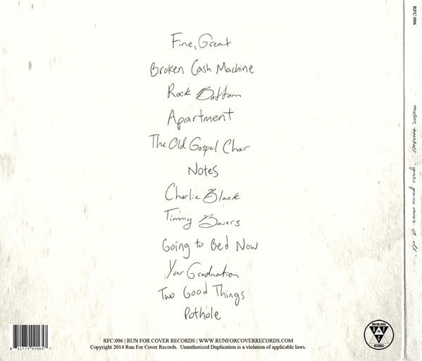 Modern Baseball – You're Gonna Miss It All (CD, Run For Cover Records, 2014) Back Cover