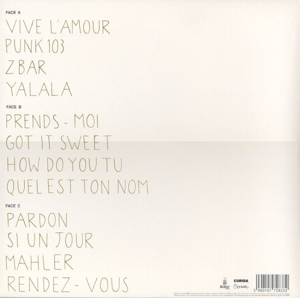 Catherine Ringer – Ring N' Roll (2xLP+CD, Gatefold, Because Music, 2011) Back Cover