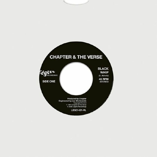 Chapter & The Verse – Black Whip (7", Legere Recordings, 2026) Front Cover