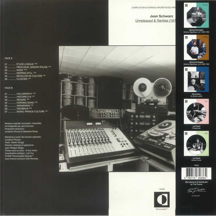 Jean Schwarz – Unreleased & Rarities (1972-2002) (LP, Transversales Disques, 2025) Back Cover