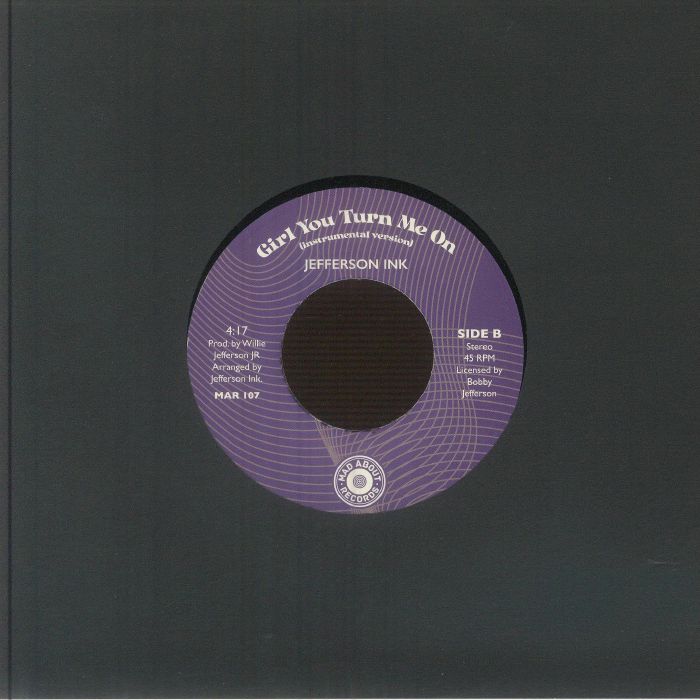 Jefferson Ink – Girl You Turn Me On (7", Mad About Records, 2026) Back Cover