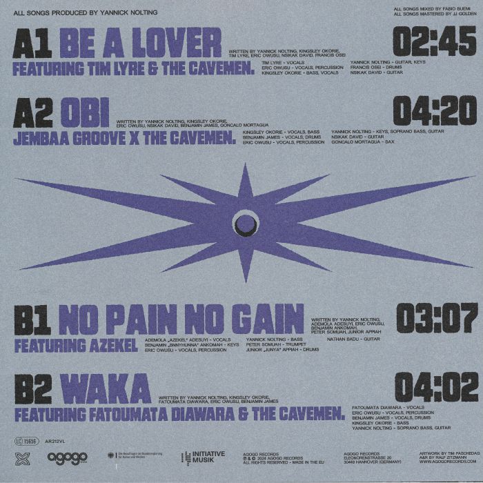 Jembaa Groove – Be A Lover (12", Agogo Records, 2026) Back Cover