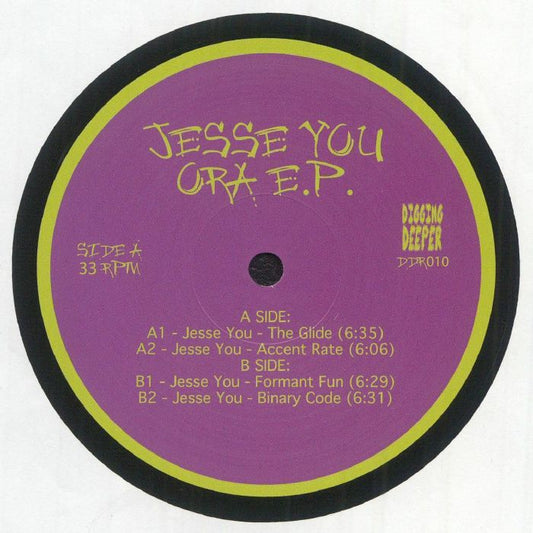 Jesse You – Ora E.P. (12", Digging Deeper Music, 2025) Front Cover