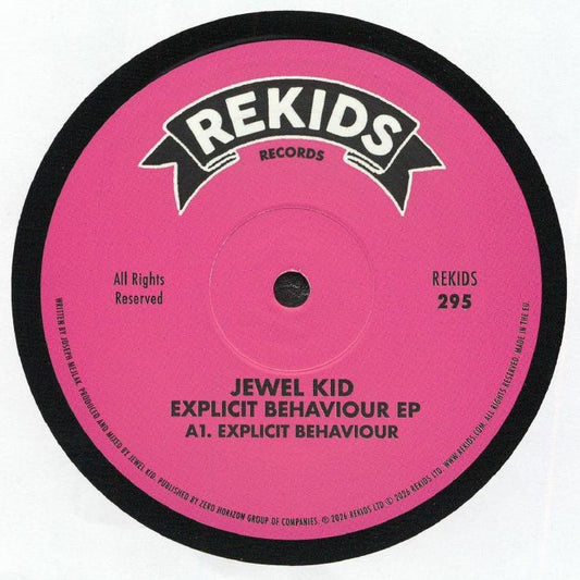 Jewel Kid – Explicit Behaviour EP (12", REKIDS, 2026) Front Cover