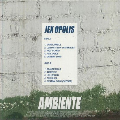 Jex Opolis – Ambiente (LP, Good Timin', 2026) Back Cover