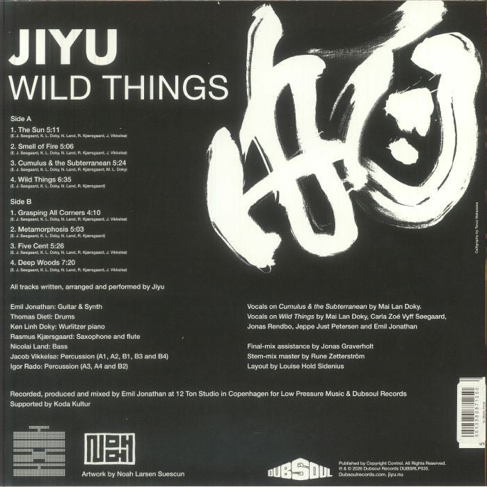 Jiyu – Wild Things (LP, Dubsoul Records, 2026) Back Cover
