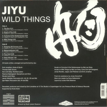 Jiyu – Wild Things (LP, Dubsoul Records, 2026) Back Cover