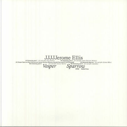 JJJJJerome Ellis – Vesper Sparrow (LP, Shelter Press, 2025) Back Cover