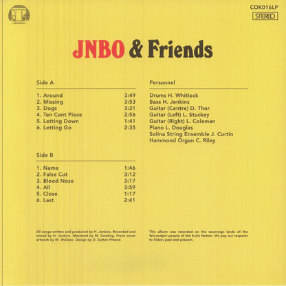 Jnbo – & Friends (LP, College Of Knowledge Records, 2026) Back Cover