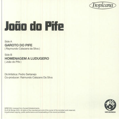 João Do Pife – Garoto Do Pife (7", Mr Bongo, 2025) back cover