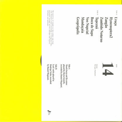 João Machado – Meliponica (LP, Baroque Sunburst, 2026) Back Cover