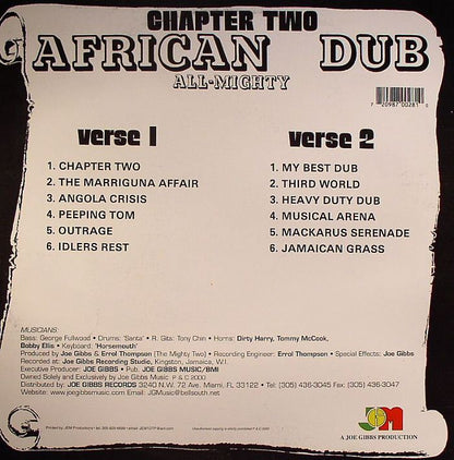 Joe Gibbs & The Professionals – African Dub Almighty Chapter Two (LP, Studio 16, 2020) Back Cover