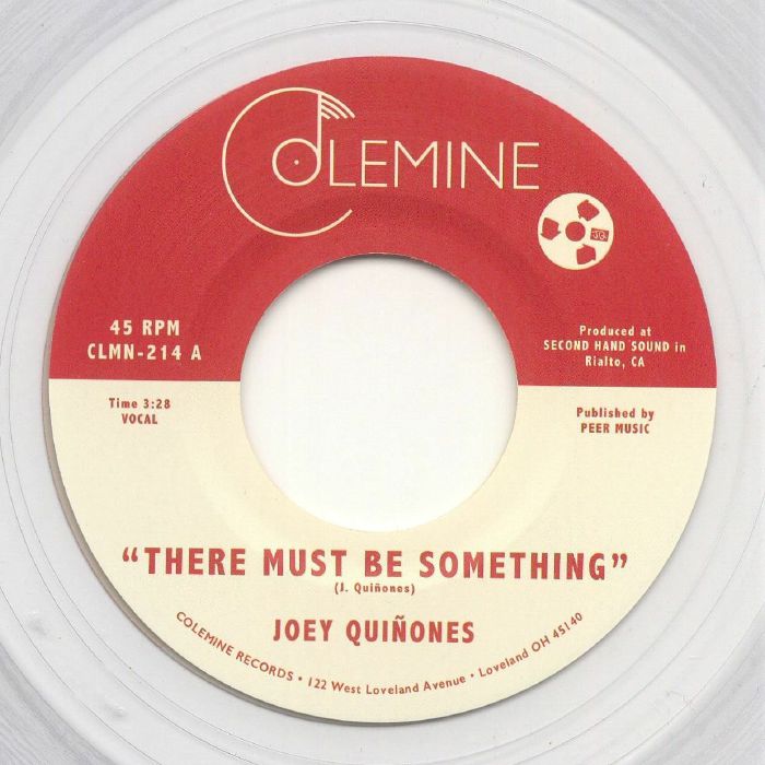Joey Quiñones – There Must Be Something (7", Clear, Colemine Records, 2022) Front Cover