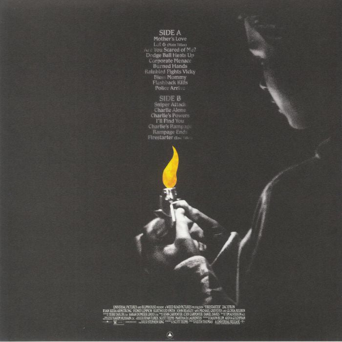 John Carpenter Cody Carpenter Daniel Davies – Firestarter (Original Motion Picture Soundtrack) (LP, Sacred Bones Records, 2022) Back Cover