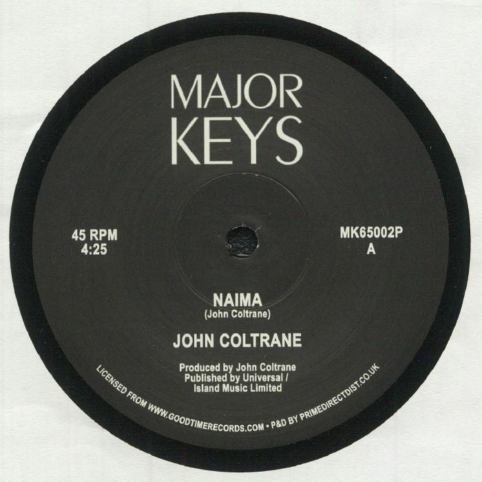 John Coltrane – Naima (12", Major Keys, 2021) Front Cover