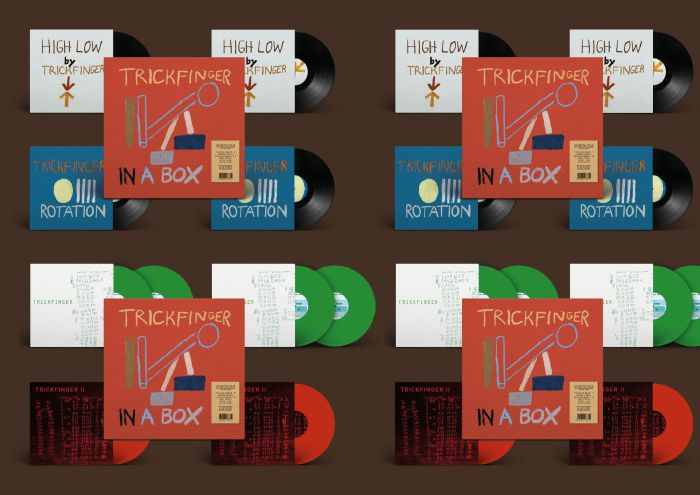 John Frusciante presents Trickfinger – In A Box (5xLP, limited coloured, Acid Test/Absurd, 2026) Front Cover