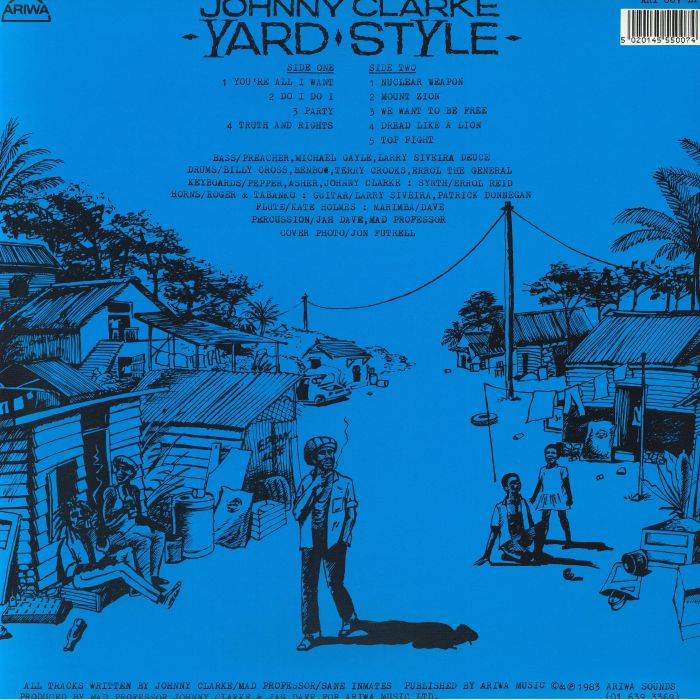Johnny Clarke – Yard Style (LP, Ariwa, 2026) Back Cover