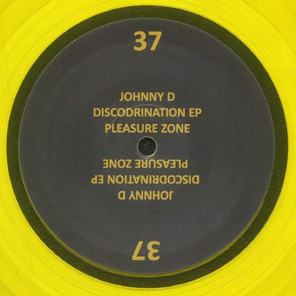 Johnny D – Discordination EP (12", Yellow, Pleasure Zone, 2026) Back Cover