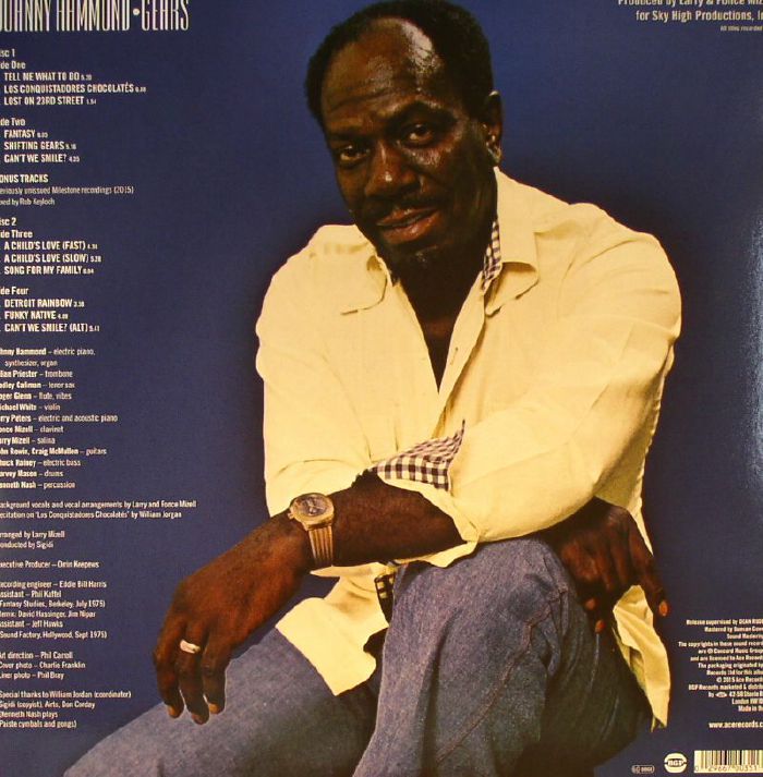 Johnny Hammond – Gears (2xLP, 180g, BGP Records, 2015) Back Cover